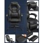 SONGMICS OBG077B01 Ergonomikus Gamer Szék Lábtartóval Fekete