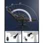 SONGMICS OBG077B01 Ergonomikus Gamer Szék Lábtartóval Fekete