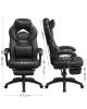 SONGMICS OBG077B01 Ergonomikus Gamer Szék Lábtartóval Fekete
