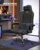 SONGMICS OBG079B01 Ergonomikus Gaming Szék Rugós Ülőpárnával és Lábtartóval Tintafekete