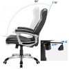 SONGMICS OBG21B Ergonomikus Irodai Szék Fekete PU Bőr