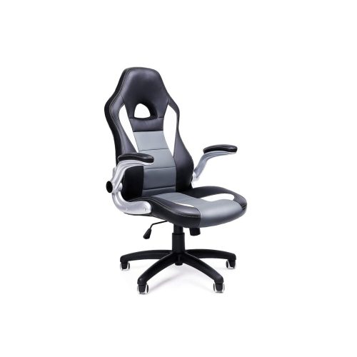 SONGMICS Racing Gamer Szék PU Bőr Fekete-Szürke