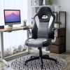SONGMICS Racing Gamer Szék PU Bőr Fekete-Szürke