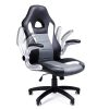 SONGMICS Racing Gamer Szék PU Bőr Fekete-Szürke