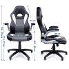 SONGMICS Racing Gamer Szék PU Bőr Fekete-Szürke