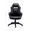 SONGMICS Racing Sport Gamer Szék PU Bőr Fekete-Szürke