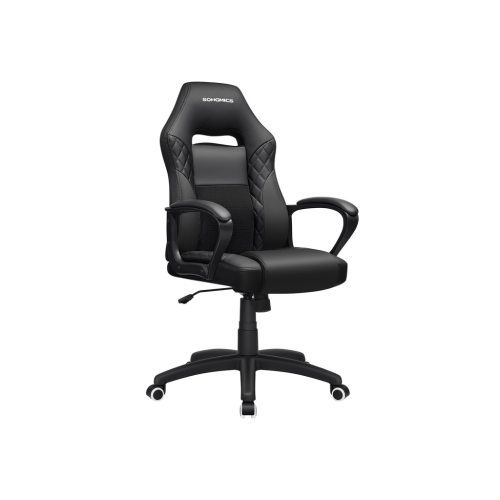 SONGMICS Racing Sport Gamer Szék PU Bőr Fekete Ergonomikus Irodai Szék