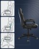 SONGMICS Racing Sport Gamer Szék PU Bőr Fekete Ergonomikus Irodai Szék