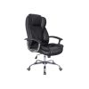 SONGMICS Executive Fekete Műbőr Irodai Szék Ergonomikus Fejtámlával