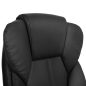 SONGMICS Executive Fekete Műbőr Irodai Szék Ergonomikus Fejtámlával