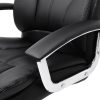 SONGMICS Executive Fekete Műbőr Irodai Szék Ergonomikus Fejtámlával