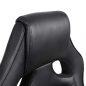 SONGMICS Sport Ergonomikus Irodai Szék Fekete Műbőr Állítható Karfával