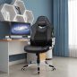 SONGMICS Ergonomikus Forgószék Felhajtható Kartámasszal Fekete