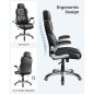 SONGMICS Racing Gamer Szék Fekete Ergonomikus Irodai Szék