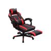 SONGMICS Racing Gamer Szék Lábtartóval Ergonomikus Fekete-Piros