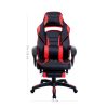 SONGMICS Racing Gamer Szék Lábtartóval Ergonomikus Fekete-Piros