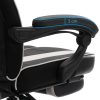 SONGMICS Racing Gamer Szék Lábtartóval Ergonomikus Fekete-Fehér