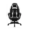 SONGMICS Racing Gamer Szék Lábtartóval Ergonomikus Fekete-Fehér