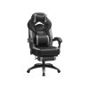 SONGMICS Racing Gamer Szék Lábtartóval Fekete-Szürke