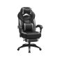 SONGMICS Racing Gamer Szék Lábtartóval Fekete-Szürke