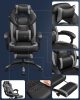 SONGMICS Racing Gamer Szék Lábtartóval Fekete-Szürke