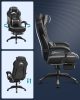 SONGMICS Racing Gamer Szék Lábtartóval Fekete-Szürke