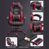 SONGMICS OBG77BR ergonomikus gamer irodai szék lábtartóval fekete-piros