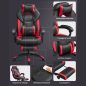 SONGMICS Executive Gamer Szék Ergonomikus Műbőr Fekete-Piros