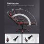 SONGMICS Executive Gamer Szék Ergonomikus Műbőr Fekete-Piros