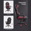 SONGMICS Executive Gamer Szék Ergonomikus Műbőr Fekete-Piros