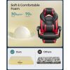 SONGMICS Executive Gamer Szék Ergonomikus Műbőr Fekete-Piros