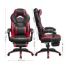 SONGMICS Executive Gamer Szék Ergonomikus Műbőr Fekete-Piros