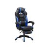 SONGMICS Racing Gamer Szék Lábtartóval Fekete-Kék