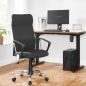 SONGMICS Ergonomikus Irodai Szék Párnázott Szövet Fekete