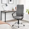 SONGMICS Ergonomikus Irodai Szék Szürke Szövet Párnázott Üléssel