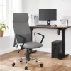 SONGMICS Ergonomikus Irodai Szék Szürke Szövet Párnázott Üléssel