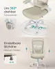 SONGMICS Ergonomikus Hálós Irodai Szék Bézs Színben Állítható Deréktámasszal