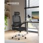   SONGMICS Ergonomikus Irodai Szék Hálós Háttámlával Fekete