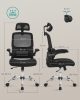 SONGMICS Ergonomikus Irodai Szék Hálós Háttámlával Fekete