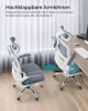 SONGMICS Ergonomikus Irodai Szék Hálós Háttámlával Galambszürke
