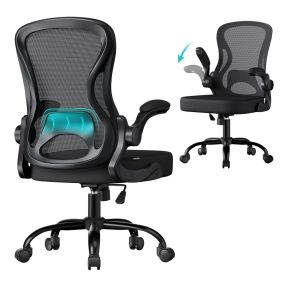   SONGMICS OBN042BH02 Ergonomikus Irodai Szék Hálós Háttámlával Fekete