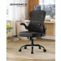   SONGMICS OBN042BH02 Ergonomikus Irodai Szék Hálós Háttámlával Fekete