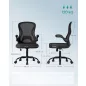   SONGMICS OBN042BH02 Ergonomikus Irodai Szék Hálós Háttámlával Fekete