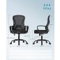   SONGMICS ergonomikus irodai szék hálós háttámlával ágyéktámasszal fekete
