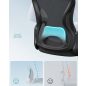   SONGMICS ergonomikus irodai szék hálós háttámlával ágyéktámasszal fekete