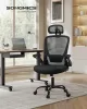 SONGMICS Ergonomikus Irodai Szék Hálós Háttámlával Fekete
