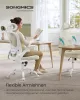 SONGMICS ergonomikus irodai forgószék hálós háttámlával, állítható deréktámasszal és fejtámlával, cappuccino bézs