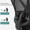 SONGMICS Ergonomikus Hálós Irodai Szék Állítható Deréktámasszal Fekete