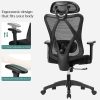 SONGMICS Ergonomikus Hálós Irodai Szék Állítható Deréktámasszal Fekete