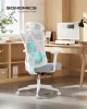 SONGMICS ergonomikus irodai szék hálós háttámlával állítható deréktámasszal és fejtámlával galambszürke